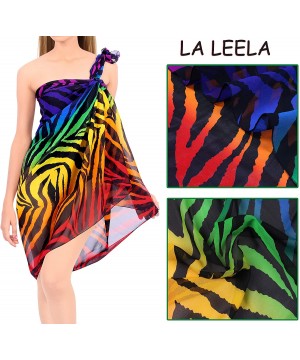 Women's Swimsuit Cover Up Beach Wrap Skirt Hawaiian Sarongs Full Long D - Multi_z106 - CS193H2DU8E $21.88-Cover-Ups