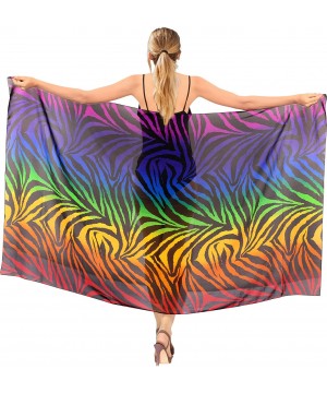 Women's Swimsuit Cover Up Beach Wrap Skirt Hawaiian Sarongs Full Long D - Multi_z106 - CS193H2DU8E $21.88-Cover-Ups