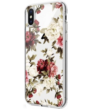 Case Compatible iPhone X XS Gel Silicone Rubber Clear Soft Ultra-Slim Flower Geometric Panda Back Cover for iPhone Xs MAX - 2...