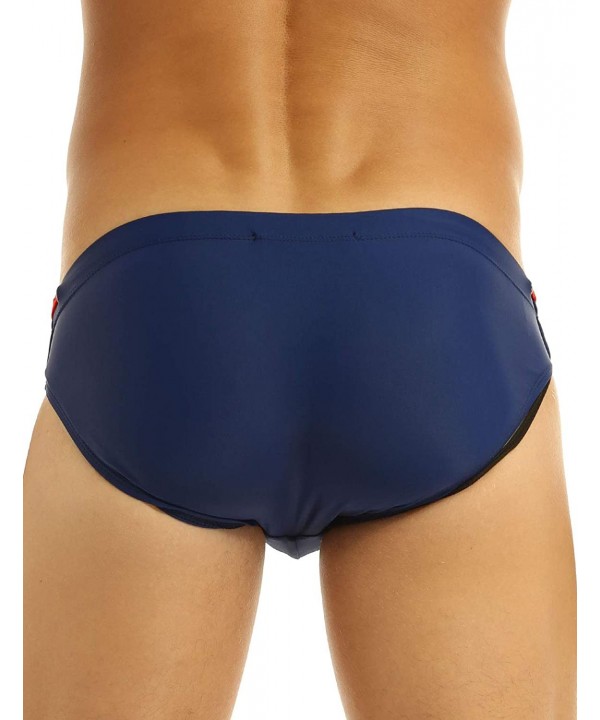 Men's Swimwear Bikini Swimming Briefs Pad Swimsuits Board Surfing Trunk Shorts - Navy Blue - CL18RMQUOI4 $21.00-Briefs