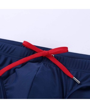 Men's Swimwear Bikini Swimming Briefs Pad Swimsuits Board Surfing Trunk Shorts - Navy Blue - CL18RMQUOI4 $21.00-Briefs