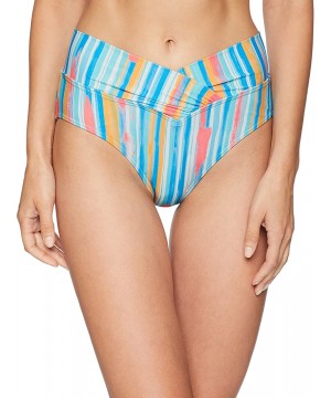 Women's Summer Lovin V-Front Bikini Bottom Swimsuit - Tulum Stripe - CH18C4AUKOM $40.39-Bottoms