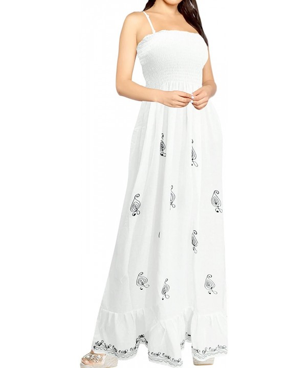 Women's Plus Size Summer Casual Tube Dress Beach Cover Up Hand Tie Dye - Ghost White_s183 - CH11GD8D18N $27.45-Cover-Ups