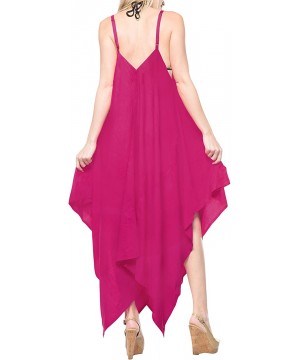 Women's Summer Loose Spaghetti Strap Short Jumpsuit - Pink_c114 - CT187DEZGHW $20.17-Cover-Ups