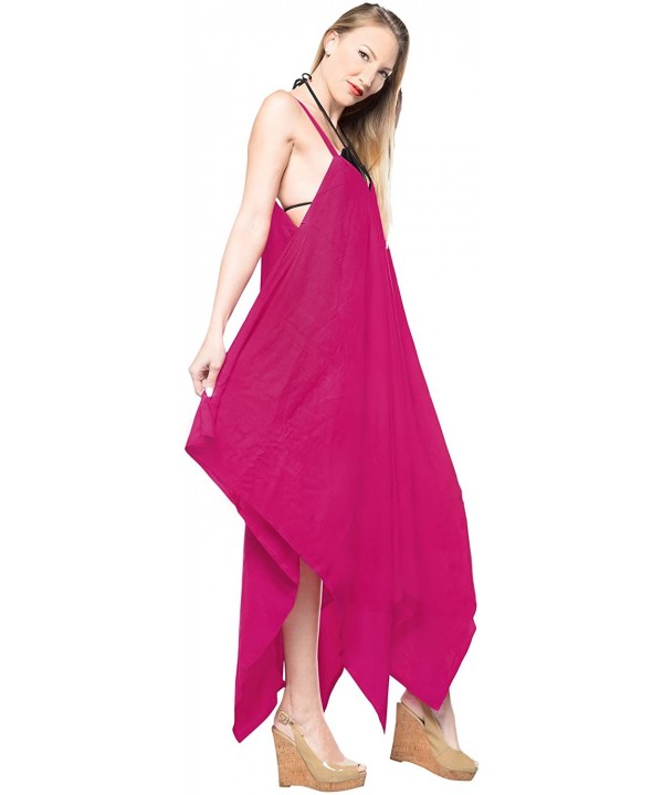 Women's Summer Loose Spaghetti Strap Short Jumpsuit - Pink_c114 - CT187DEZGHW $20.17-Cover-Ups