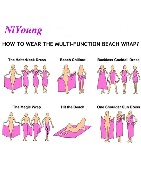 Women Chiffon Scarf Shawl Wrap Sunscreen Beach Swimsuit Bikini Cover Up - Gold Rose Flower - CQ190HI3MAX $26.55-Cover-Ups