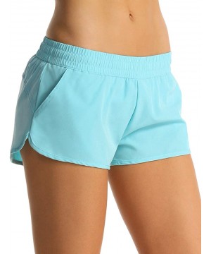 Women's Board Shorts Quick Dry Drawstring Sports Summer Bottom Swim Shorts with Pocket - 26152 Blue - CU18W0DG57W $21.39-Boar...