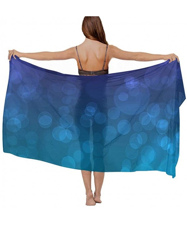 Women Girl Fashion Chiffon Scarf Bikini Cover Up Summer Beach Sarong Wrap - New Purple and Teal Bubble - CO19C6N0D7O $26.34-C...