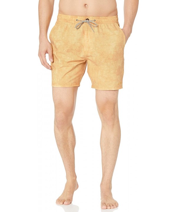 Men's Sunbleach Volley Side Pocket Boardshorts - Yellow - CP18QNK4DS8 $48.68-Board Shorts