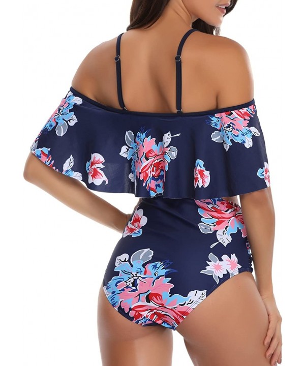 Women Falbala Bikini Set High Waisted Swimsuits Bottom Flounce Swimsuit Bathing Suit - 5 - CK18EXQNUX8 $17.02-Sets