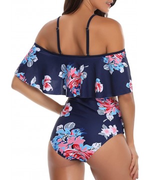 Women Falbala Bikini Set High Waisted Swimsuits Bottom Flounce Swimsuit Bathing Suit - 5 - CK18EXQNUX8 $17.02-Sets