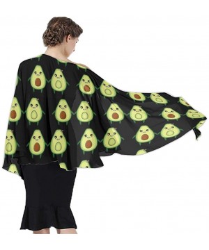 Women Chiffon Sarong Beach Bikini Cover Up Wedding Party Shawls Wraps - Cute Avocado Lovers Green Black - C6190TSG8WL $27.23-...