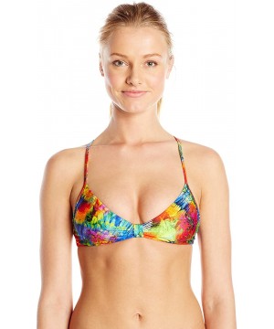 Women's Mundo De Colores Tassel Triangle Bikini Top - Multi - CJ11PEKBW7D $46.19-Tops