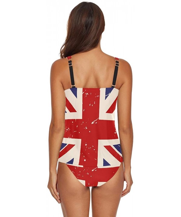 Women 2-Pieces Bikini Sets Star Flag Halter Swimsuits Swimwear Beachwear - British Flag - CB18USHTG37 $28.27-Sets