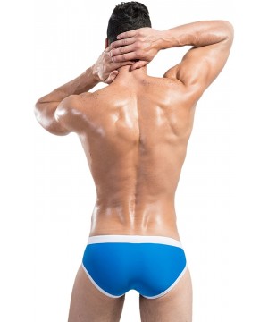 Men's Swim Brief Nylon - Light Blue - CE11XRA03Y9 $20.93-Briefs