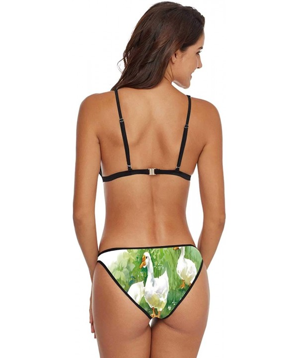 Autumn in Banff National Park-Women's Two Pieces Boho Flounce Chic Swimsuit Alberta - Multi 38 - C1199HUOKUM $40.70-Sets