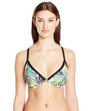 Women's Hilary D- Dd- E- F Cup Underwire Bikini Top Swimsuit - Folia Print - C612O3OG5A1 $28.53-Tops