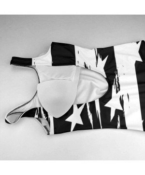 Women's Classic One-Piece Swimsuit Beach Swimwear Bathing Suit(Black Weasel Pattern) - Black Usa Flag - CU18YDQCZ9X $39.08-On...