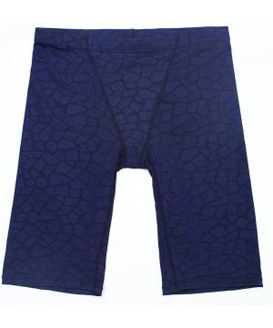 Men's Athletic Durable Training Quick Dry Jammer Swimsuit - Blue Prints - CD18M7KZC0E $8.82-Racing