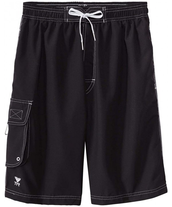 Mens Tahoe Challenger Swim Shorts - Black - CM185XD8SIT $50.75-Board Shorts