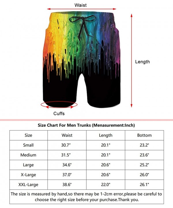 Funny Mens Swim Trunks Quick-Drying Breathable Beach Board Shorts with Mesh Lining Swimwear Bathing Suits - Paint - CJ18T8QN4...