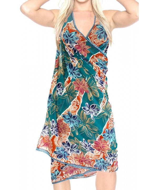 Women's Sarong Swimwear Cover-Up Wrap Tie Skirt Plus Size Full Long J - Green_d251 - CT1202KTBMH $14.32-Cover-Ups