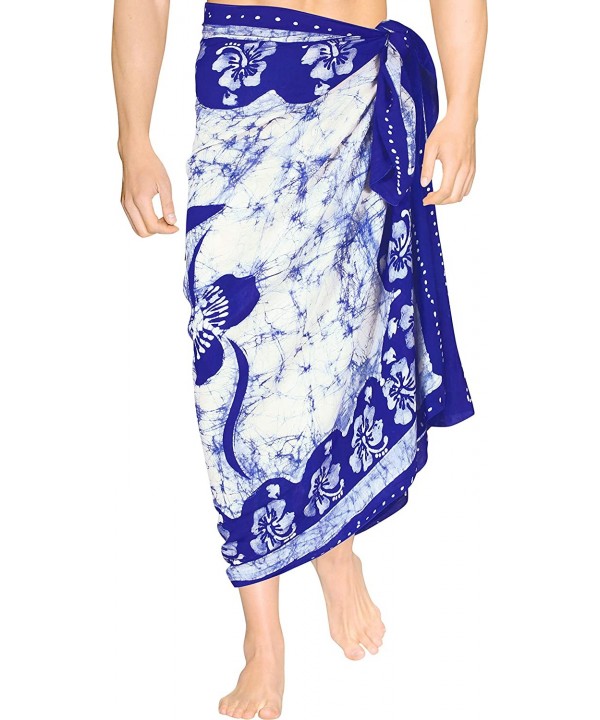 Men's Loungewear Hawaii Sarongs for Men Plus Size Beach Wrap Vacation - Blue_p345 - C417YONTAR9 $21.99-Cover-Ups