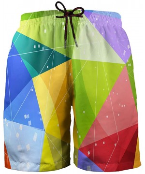 Mens Funny Swim Trunks 3D Graphic Print Quick Dry Surf Beach Board Shorts with Mesh Lining - Style11 - CY194KWRW6M $17.03-Trunks