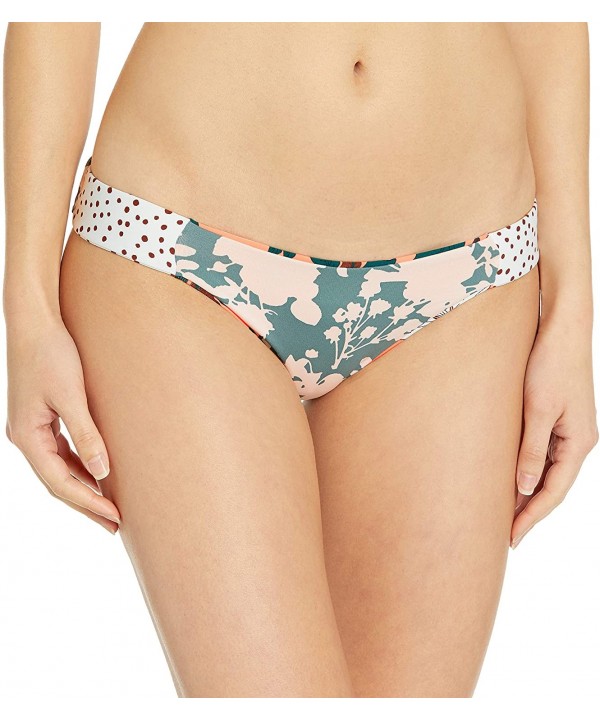 Women's Tab Side Reversible Signature Cut Bikini Bottom Swimsuit - Sands Docks Orange Floral - CJ18YMLS4TE $40.22-Bottoms