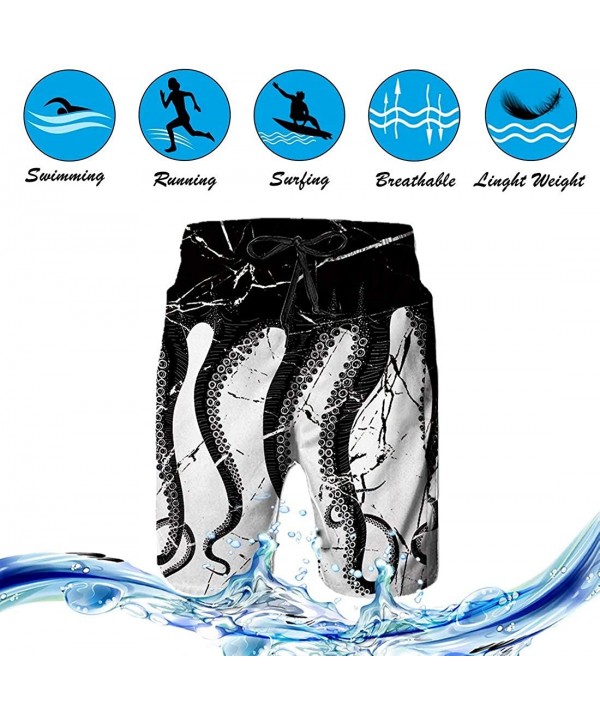 Comfort Men & Boys Big & Tall Cargo Short Board Shorts for Beach Outdoor Workout - Ecg Ekg Love Heart Bape Shark Teeth Logo -...