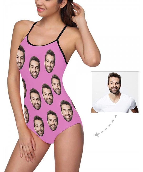 Custom Face Swimwear Women Swimsuit Boyfriend Faces Black Personalized Face Slip One Piece Bathing Suits Multi 11 - CY196OOCY...