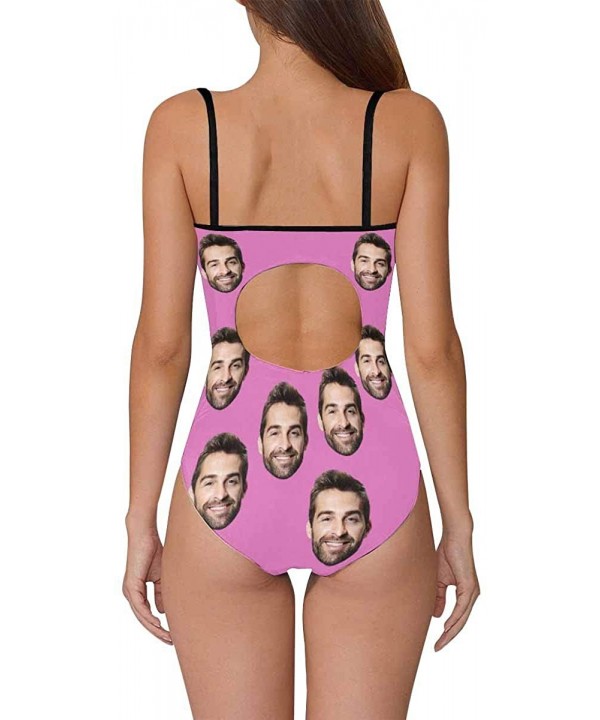 Custom Face Swimwear Women Swimsuit Boyfriend Faces Black Personalized Face Slip One Piece Bathing Suits Multi 11 - CY196OOCY...