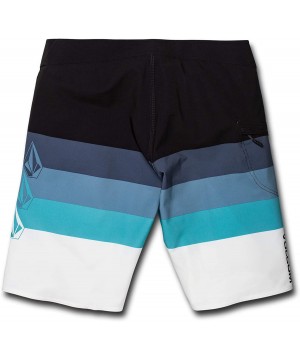 Men's Lido Liney Mod Stretch 21" Boardshort - Vintage Blue - CR18IQ5NQ5M $52.63-Board Shorts