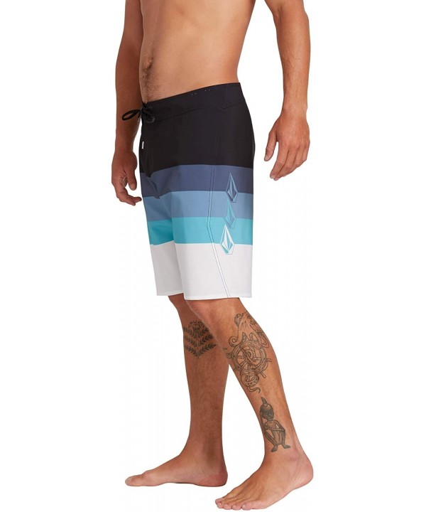 Men's Lido Liney Mod Stretch 21" Boardshort - Vintage Blue - CR18IQ5NQ5M $52.63-Board Shorts