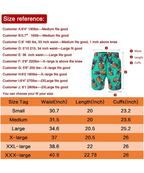 Mens 3D Swim Trunks Quick Dry Summer Underwear Surf Beach Shorts Elastic Waist with Pocket Drawstring - Pizza Cats-2 - C018NM...