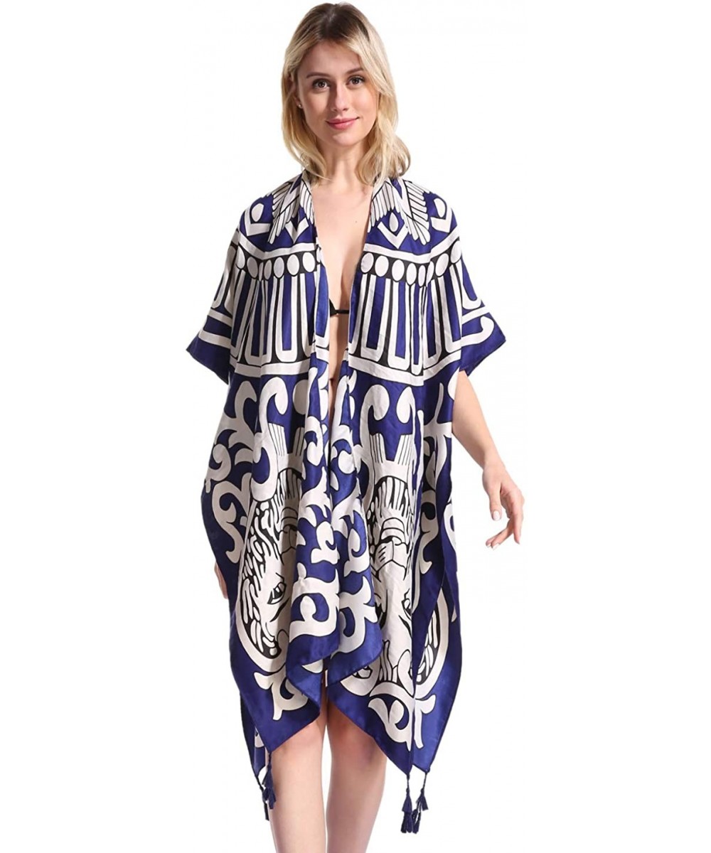 Women's Stylish Kimono Cardigan or Beach Coverup - Lspj-11 - CG18NYA0SQM $18.15-Cover-Ups