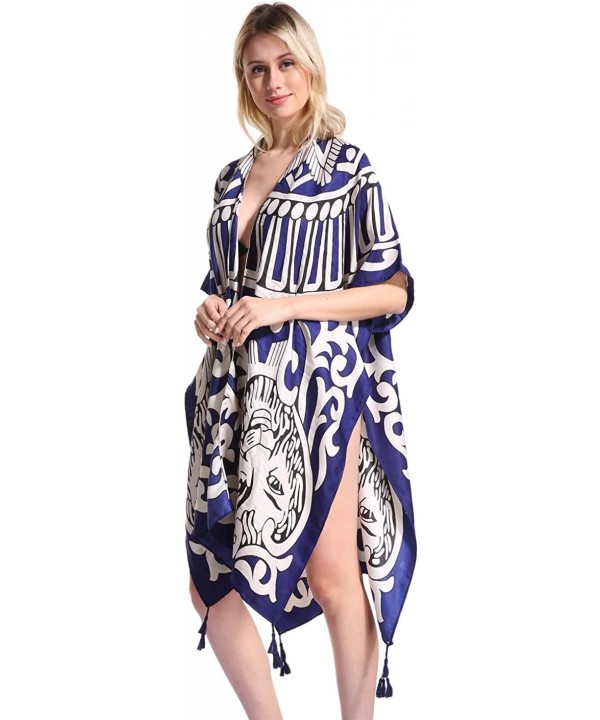 Women's Stylish Kimono Cardigan or Beach Coverup - Lspj-11 - CG18NYA0SQM $18.15-Cover-Ups