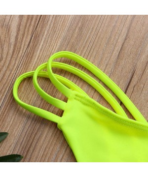 Women's Hot Summer Brazilian Beachwear Bikini Bottom Cheeky Thong V Swim Trunks Swimwear Sexy Bottoms Swimsuit - Fluorescent ...