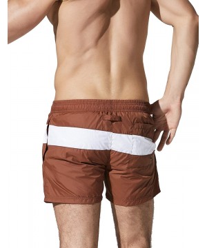 Mens Sport Training Swim Beach Surf Shorts - S710 Brown - C018QLSUH5Z $29.01-Board Shorts