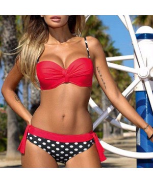 Sexy 2019 Women Push Up Swimsuit Biquini Brazilian Sexy Bikini Set Swimwear Bandeau Female Beach Bathing Suit 5848 - CP18TT0L...