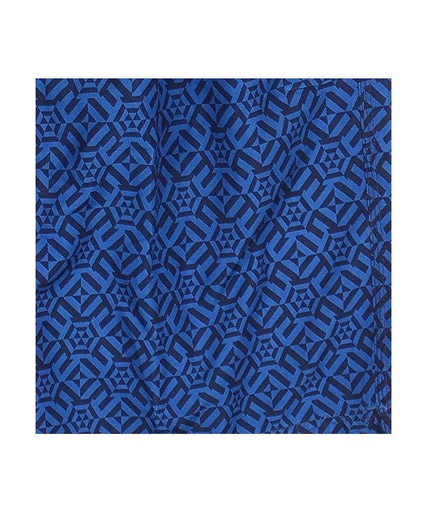 Swim Trunks- Geometric- Blue/Black - Blue - CX18GMR6MM4 $19.85-Trunks