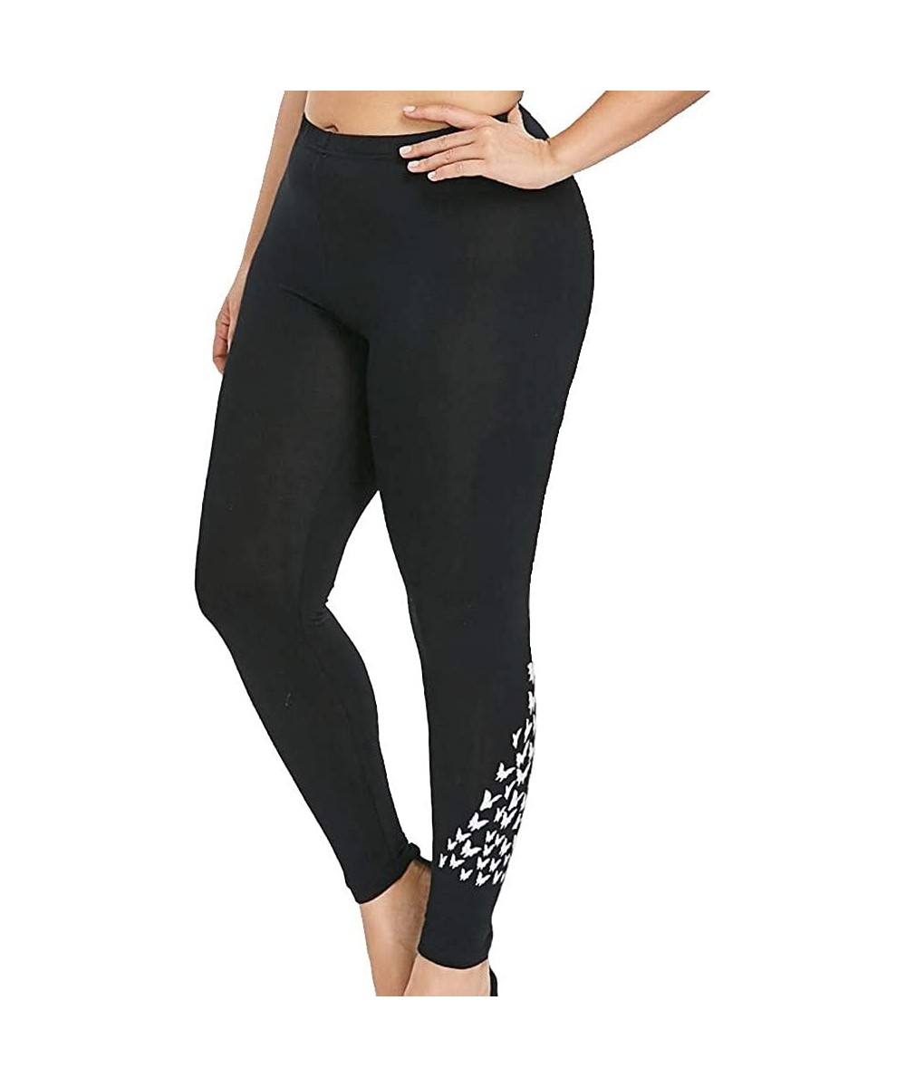 Fashion Large Size Sexy Women's Leggings Trousers Yoga Sports Printing Casual Pants - C-black - C5193I3CNXZ $11.10-Board Shorts