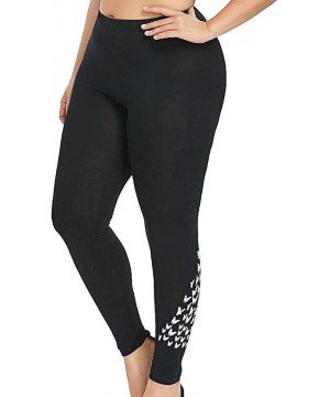 Fashion Large Size Sexy Women's Leggings Trousers Yoga Sports Printing Casual Pants - C-black - C5193I3CNXZ $11.10-Board Shorts