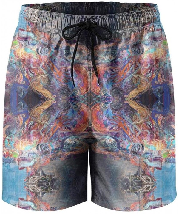 Trippy Galaxy 6-01 Men's Swimming Trunks Gym Shorts Casual - Abstract Trippy Vivid - CH18XDL04TI $30.71-Trunks