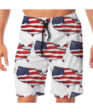 Mens American Flag Customized Logo Graphic Swim Trunks Beach Party Game Sports Swimming Shorts - Style8 - C7197AH6RAZ $20.79-...