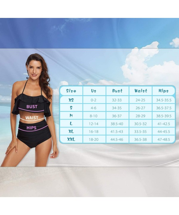 Women's Swimsuit Two Piece Off Shoulder Flounce Ladies Swimwear of Woods - Multi 10 - CL190EDD4CQ $33.23-Bottoms