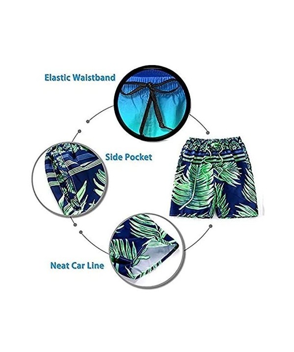 Mens American Thin Red Line Flag Beach Board Shorts Funny Quick Dry Swim Trunk - Abstract Psychedelic Floral - CP190RG58E0 $3...