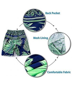 Mens American Thin Red Line Flag Beach Board Shorts Funny Quick Dry Swim Trunk - Abstract Psychedelic Floral - CP190RG58E0 $3...