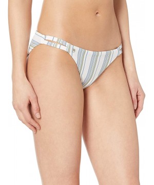 Women's Split Side Reversible Signature Cut Bikini Bottom Swimsuit - Skyline Lovely White Stripe - CG18QW4QR3Y $34.67-Bottoms