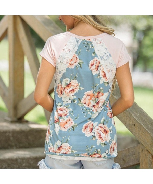 Women Clothes Casual Sleeveless Floral Printed Tunic Top Blouse by Mikey Store - Blue - C318CX0AT25 $9.49-Racing